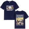 O-Oasis T-Shirts British Rock Band Vintage T-shirt Mens Clothing Cotton Casual Short Sleeve T Shirts Tops Streetwear Fans Gift
