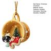 Animals Sleeping In A Tiny Cup Christmas Ornament Acrylic 2D Dog/Ferret/Sheep Christmas Tree Hanging Ornament for Holiday Decor