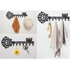 Крючки для ключей Sweet Home - настенная декоративная черная металлическая вешалка, вешалка для одежды Iron Art, крючок-органайзер для стены