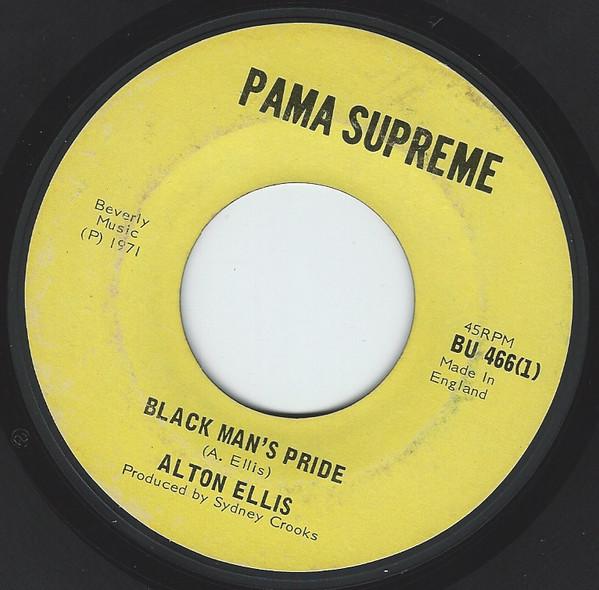 7-дюймовая пластинка ALTON ELLIS LEROY PARKER Black Mans Pride Groove With It BU466 Pama Supreme 1971 США Регги Ска Даб Б/у