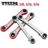 Refrigeration Ratchet Wrench Conditioning Service Wrench 4 Different Sizes - 1/4 X 3/16 Square X 3/8 X 5/16 Square