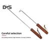BBQ Steak Grill Hook Meat Turner Wooden Handle Stainless Steel Food Flipper for Grilling Vegetables Portable Kitchen Tool