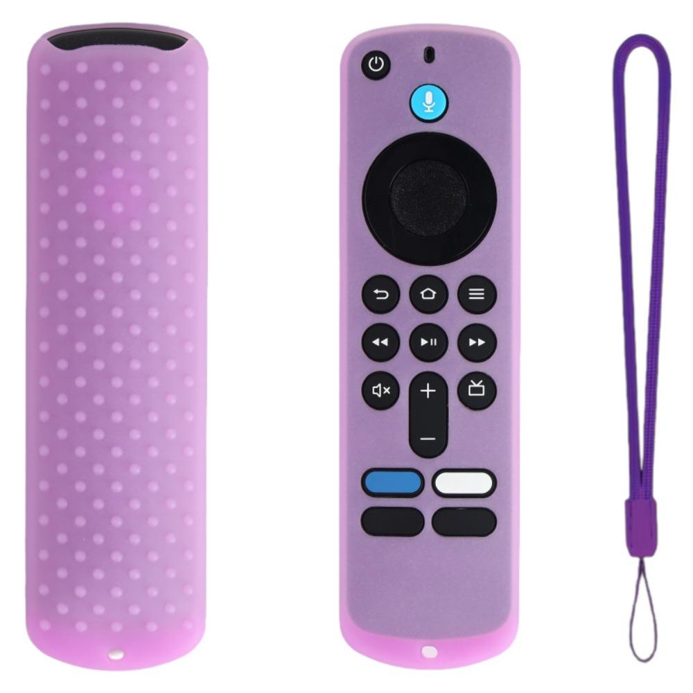 Silicone Protective Case with Lanyard Shockproof Soft Shell Protector for Amazon 2025 Fire TV Stick 4K/HD