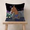 Funny Anime BBoJack HHorsemans Pillow Covers Cartoon Sofa Decorative Home Doublesided Printing Short Plush Cute Cushion