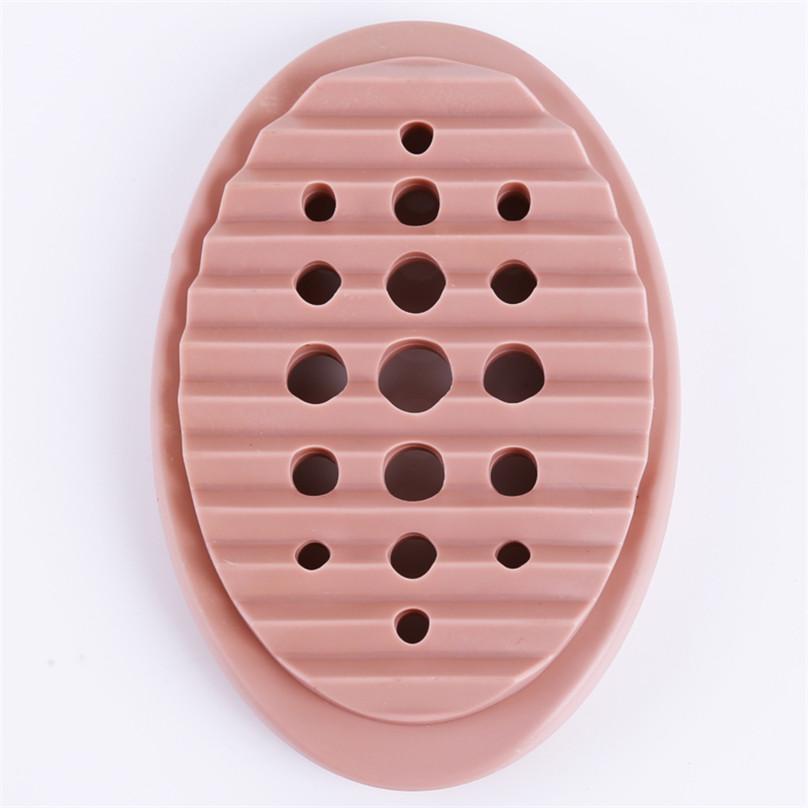 Мыльница со сливными отверстиями, ванная комната, силиконовый контейнер для хранения, подходит для мыла, зубных щеток, современный минималистичный поднос