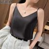 Women's Fashion Casual Summer Spring Solid Color Print Sleeveless V-Neck Blouses & Shirts
