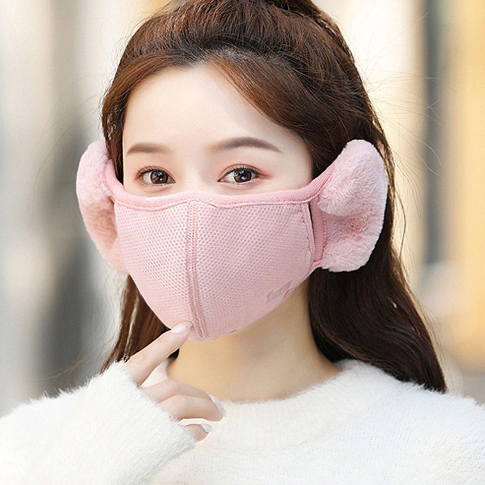 Windproof Earmuffs Mask Cotton Half Face Mask Breathable Winter Mask Running