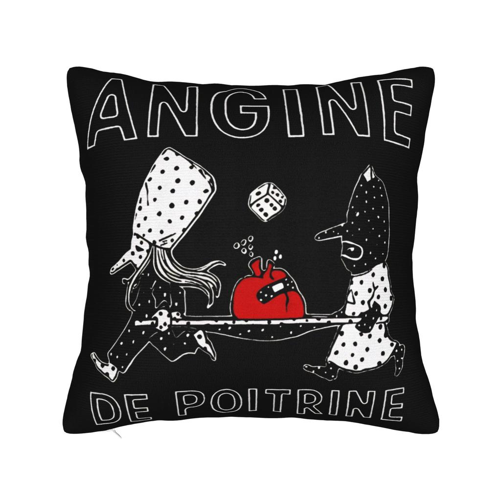 Decorative Pillowcases Angine De Poitrine Rock Band Merch Living Room Pillow Case Cover Zippered Multi Size