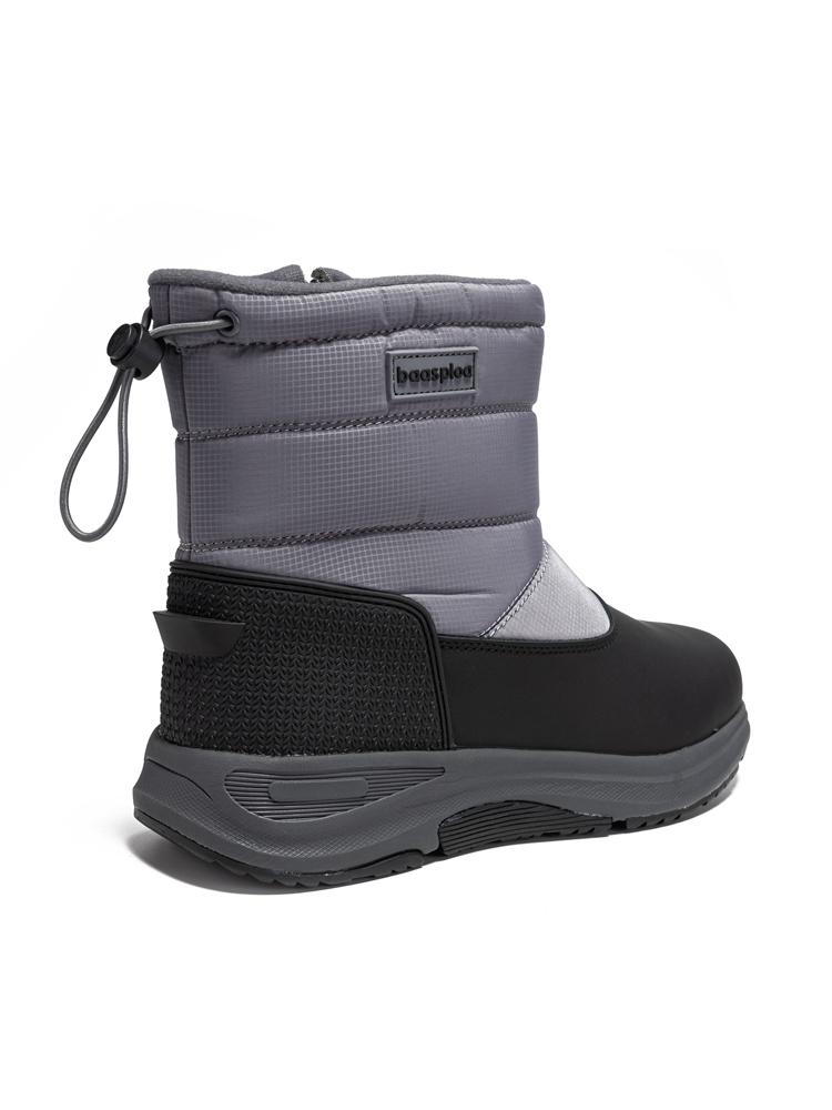 BAASPLOA Мужская зимняя обувь из хлопка, водонепроницаемая искусственная кожа, теплые кроссовки, нескользящая мужская обувь для пеших прогулок, мужские уличные теплые и флисовые зимние ботинки для мужчин