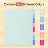 8 Tabs Durable Plastic Write & Erase Large Tabs Dividers for 3 Ring Binders, Rectangle Binder Dividers with Sticker for Study, Teacher, Office, Home