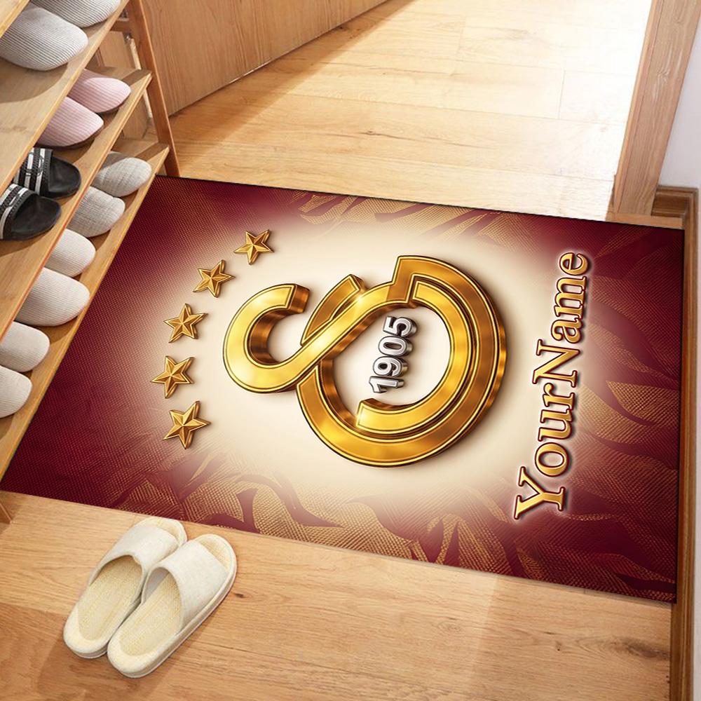 Galatasaray Customize Your Name Floor Mat Perfect For Dormitory Balcony Bedrooms Entryway Antislip Rug Office Home Decor