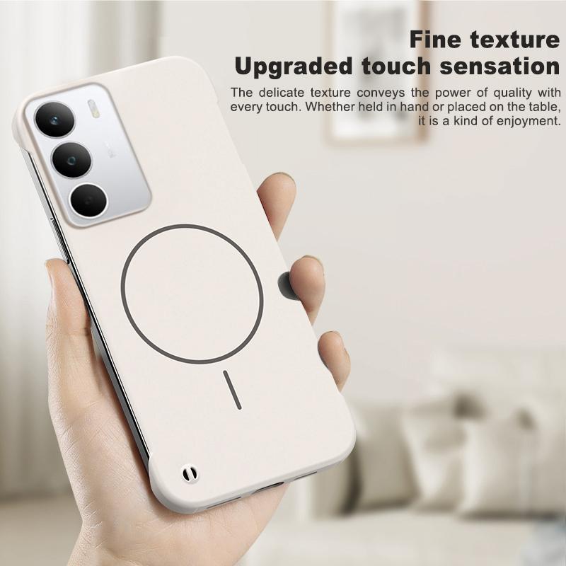 Для чехла для телефона Magsafe без рамки для OPPO Realme C71 Ультратонкий Бескаркасный Жесткий ПК Магнитная Матовая Крышка для Realme C71 Бампер