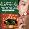 Рождественский подарочный набор бальзамов для губ, 3 фруктовых аромата, увлажняющий бальзам для сухих потрескавшихся губ, в изысканной упаковке, подарок для ухода за губами для женщин и мужчин.