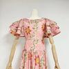 Australian Niche 2024 Spring Lightweight Printed Long Dress with Flutter Sleeves for Women