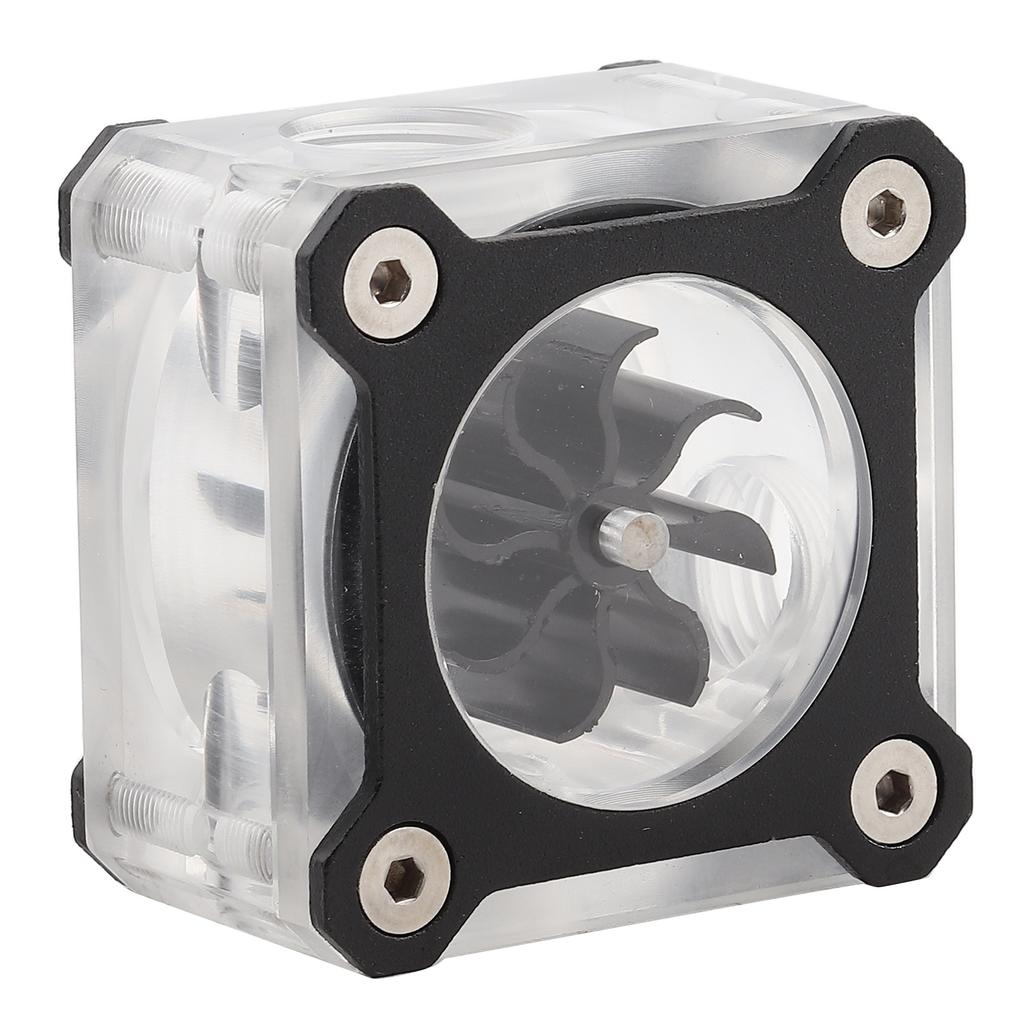 Water Cooling Flow Meter Transparent PMMA Computer Accessories G1 4 Thread(Noir )