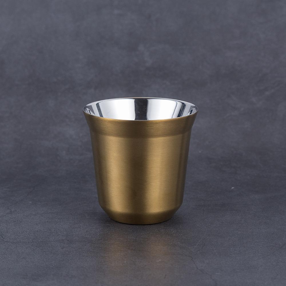 New 80ML Espresso Mugs 304 Stainless Steel Double Wall Coffee Cups Small Capacity Cold Water Cold Drinks Cup