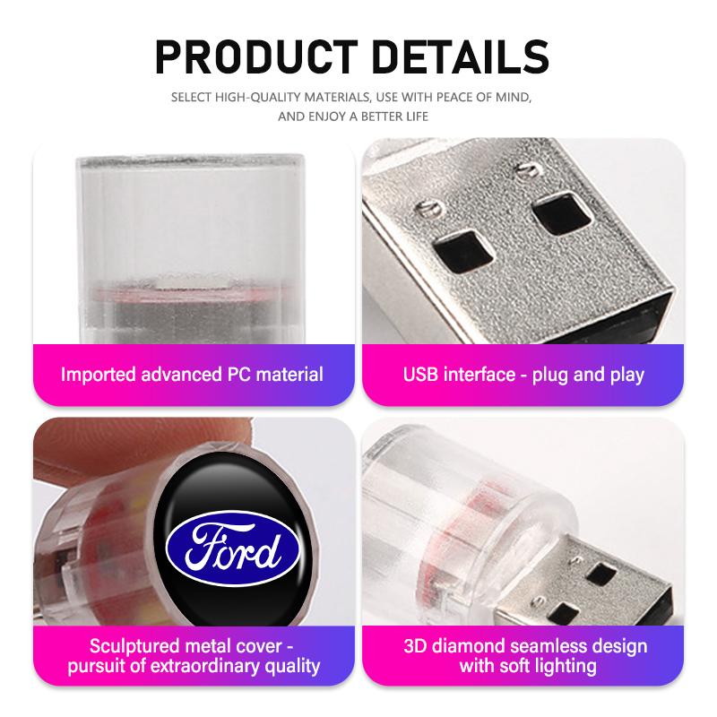 EFOS1 Car Portable Environment Light Plug Play Colorful Decor Lamp For Ford Escort KA Flex Everest KA Expedition Falcon Fusion