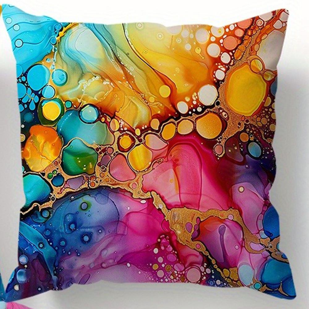 Геометрическое искусство Декоративная наволочка на подушку Супермягкий полиэстер Гостиная Диван Спинка Чехол для подушки для автомобиля Домашнее украшение