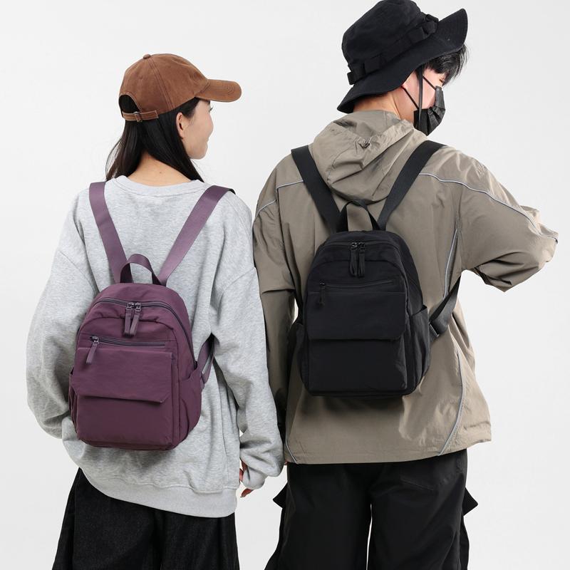 Мужской многофункциональный рюкзак, женская однотонная сумка через плечо, нейлоновый школьный ранец