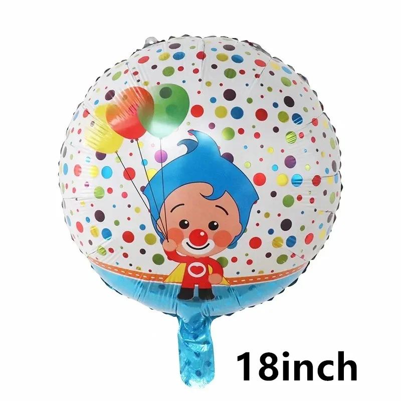 Clown Theme Foil Latex Balloons Happy Birthday Banner Party Decoration Gift Bag Spiral Cup Background Cake Topper Pliming Toy