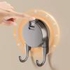 2Pcs Waterproof Suction Cup Hooks Plastic Kitchen Storage Hooks Paper Towel Double Hooks  Bathroom