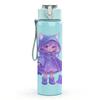1PC Purple Witch Girl Cartoon 750ml Color Plastic Sports Water Bottle Leakproof Flip Straw Lid Suitable for Sports Office Home Use