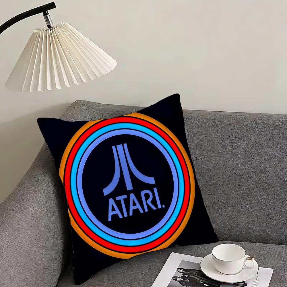 Hot AAtaris Game Logo Cushion Cover Elegant Comfort Pillowcase Sofa Bed Doublesided Printed Invisible Zipper Home Decor