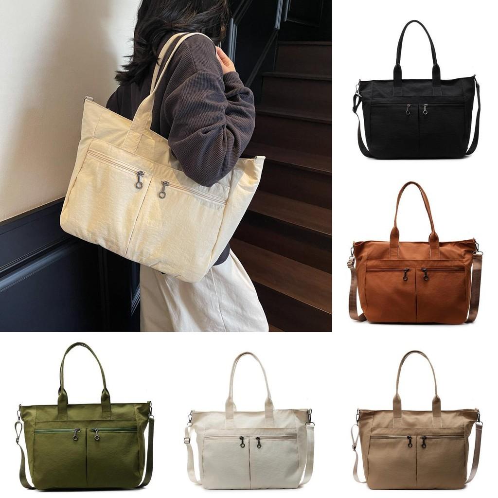 Minimalist Nylon Bag For Women With Zipper Closure And Inner Pocket For Daily Use