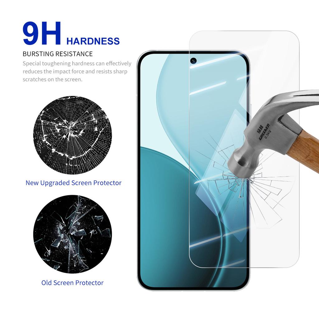 RURIHAI For Oppo Reno14 Pro 5G Screen Protector 0.26mm 2.5D High Aluminium Silicon Glass Film