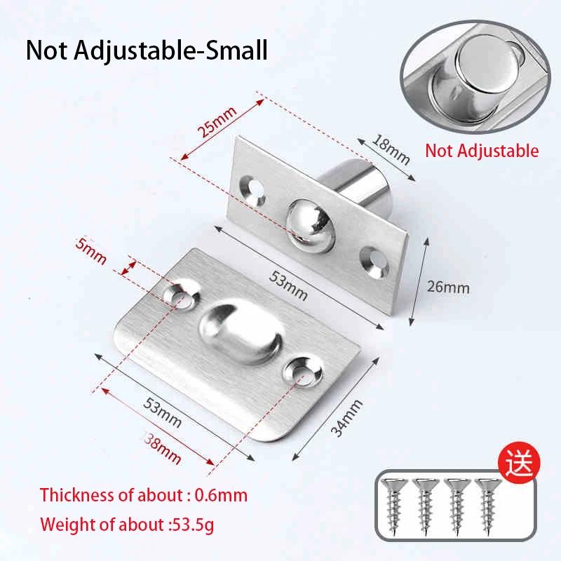 1Pcs Adjustable Door Top Bead Furniture Door Latch Spring Invisible Wooden Cabinet Door Beads Lock Closet Ball Catch Latch