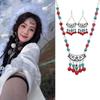 Ethnic Style Jewelry, Ancient Hanfu, Dunhuang Feitian Accessories, Beaded Tassel Necklace, Headgear, Simple And Thin Forehead Jewelry.