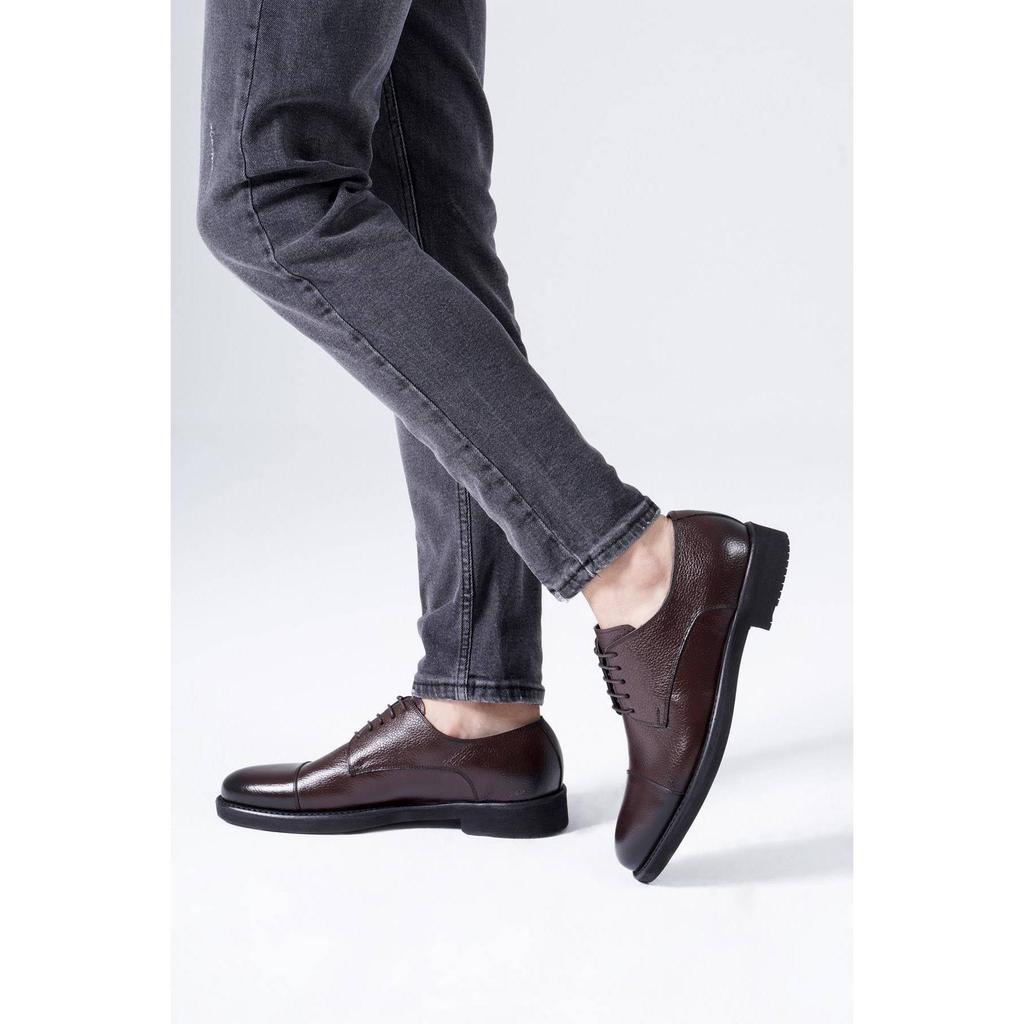 Классическая мужская обувь из натуральной кожи Дерби на шнуровке