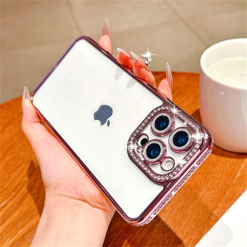 Блестящий чехол с бриллиантами для iPhone 16 15 Pro Max 14 Plus 13 12 Обложка Samsung Galaxy S25 Edge S23 Ultra S24 FE A56 A36 A26 A16 A55 A35 A25 A15 A54 A34 A14