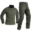 Green Tactical Suits Outdoor Uniform Men Clothing Training Suit Hunting Shirts Cargo Pants Paintball Mens Sets Wear Resistant