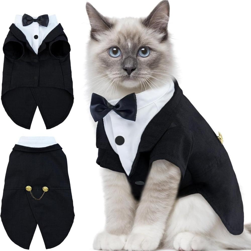 Cat Tuxedo, Costume & Bow Tie Halloween Wedding Birthday Onesie