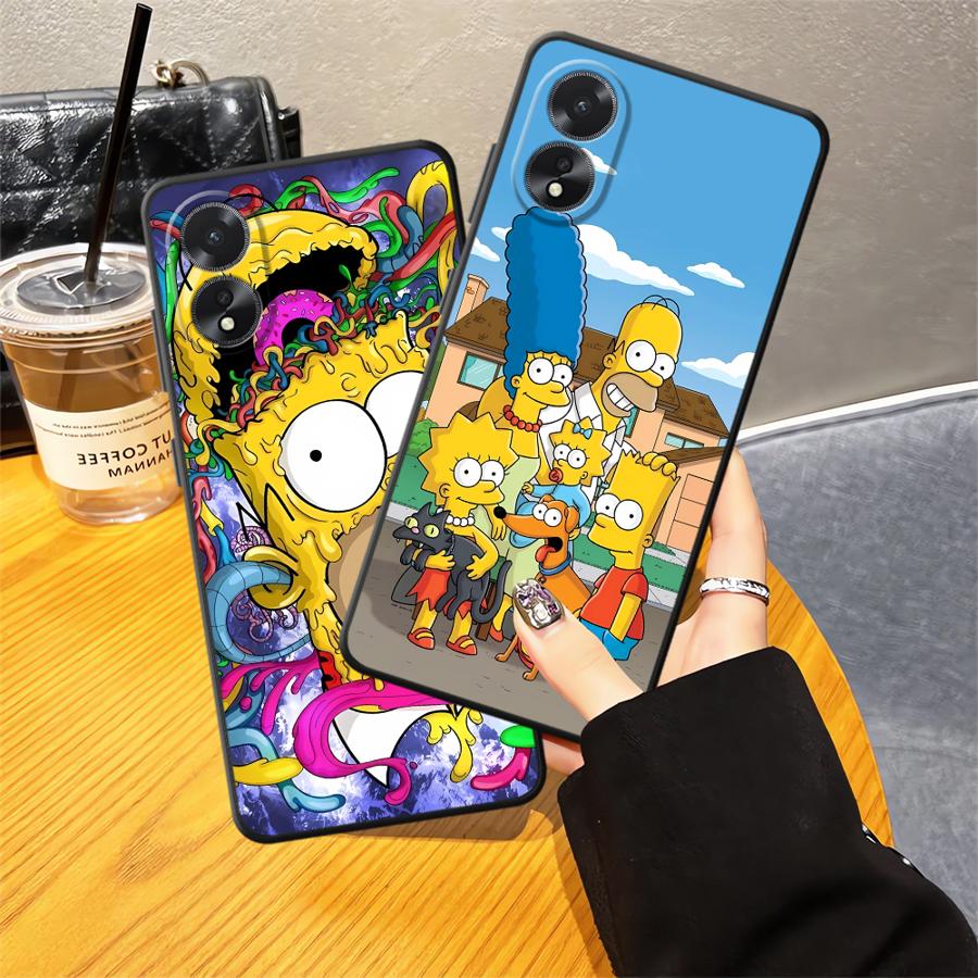 Phone Cover Case for Oppo A52 A15 A32 A18 A31 A72 A16 A33 A71 A54 A53 A12 A36 A11 A37 A17 A32 A73 A9 A38 The S-simpsons Cartoon