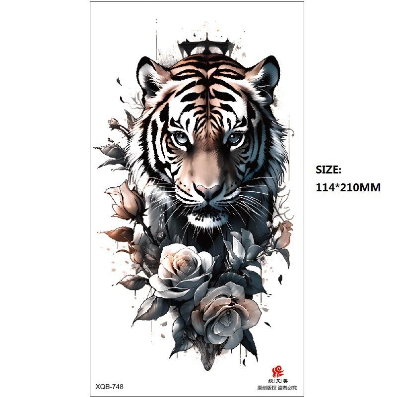 Набор наклеек для татуировки «Бабочка Роза Цветок» из серии «Эмми Блэк» на водную бумагу