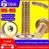 Colored Zinc-Plated Chamfered Flat Head Hexagonal Furniture Screws and Fasteners M6M8