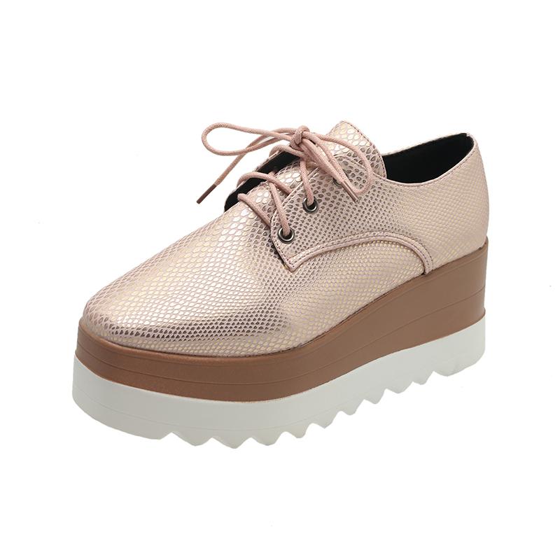 2024 Весна Женская обувь Плоские платформы Серпантин Шнуровка Танкетка Кроссовки Женские Оксфорды Женские балетки Повседневные балетки