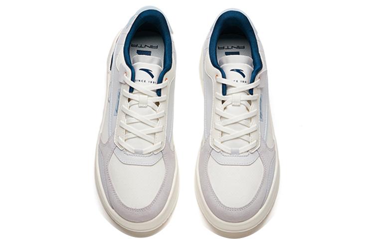 Men's Sneakers Anta Slip Resistant Abrasion Resistant Low top Skateboard Shoes Men's Ivory White Sand Grain