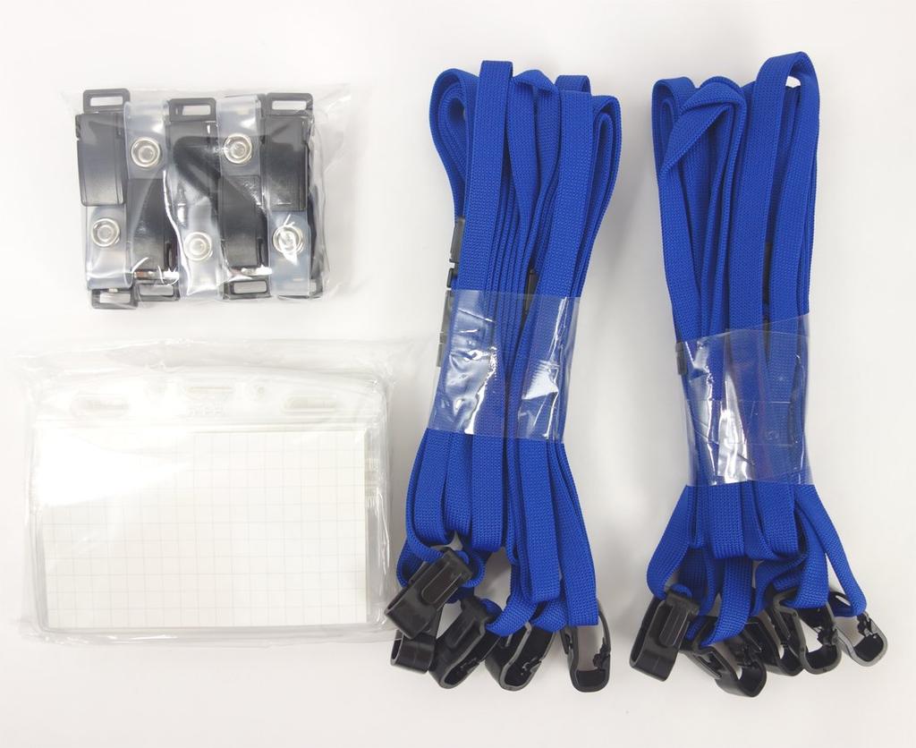 Kokuyo Hanging Name Badges with Soft Cases, Blue, 10-Pack, NAF-SD180-10B