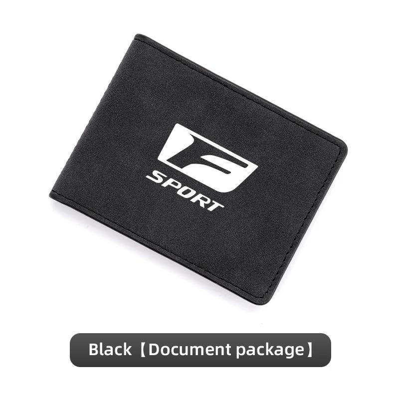 Car Driver License Cover Suede Wallet Card Storage Bag For Lexus IS200 UX250h Ct200h ES300h NX300h RX400h ES350 GX470 IS250 LS