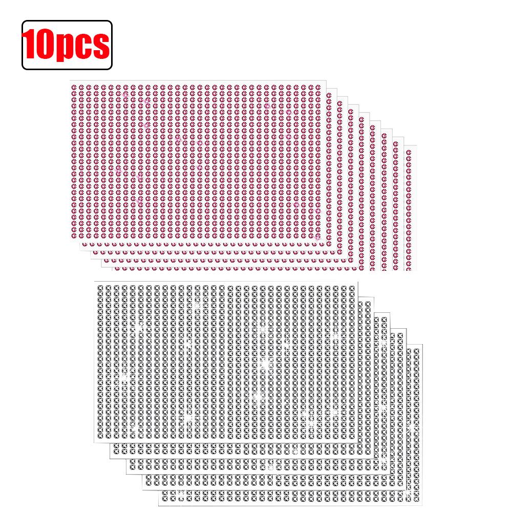 10 шт. наклеек на кнопку зажигания двигателя автомобиля, самоклеящиеся наклейки со стразами на приборную панель, наклейки для салона автомобиля