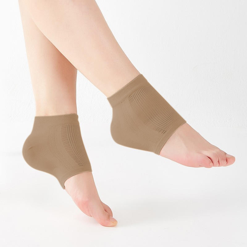 1Pair Heel Protective Cover Foot Heels Socks Silicone Anti-Crack Moisturizing Shoe Pads Unisex Pain Relief Feet Care Sock Black