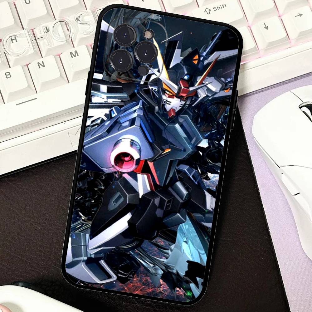 Мягкий Чехол-Кепка G-Gundams для Телефона iPhone 17 16 15 14 13 12 11 Pro Max Plus Mini Мягкий Черный Чехол