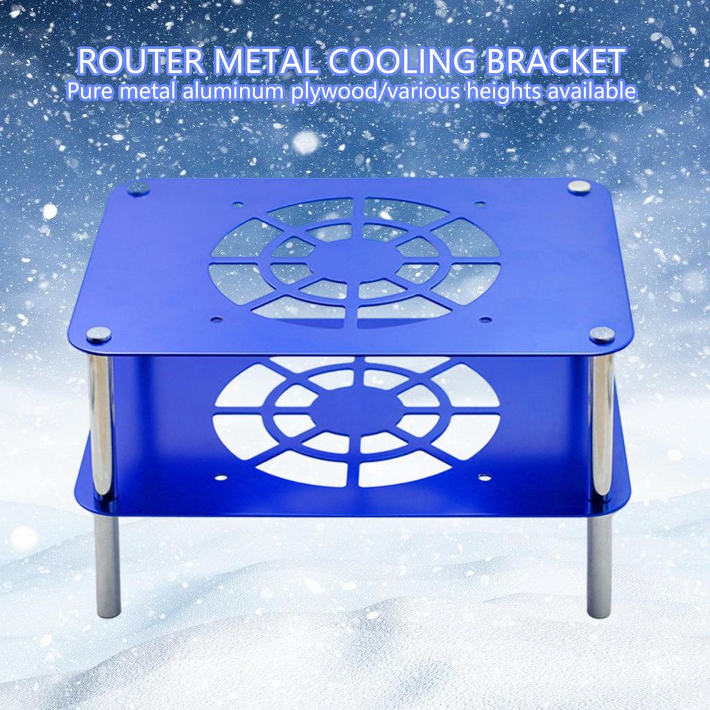 Fanless Cooling Stand for Router Premium Aluminum Material Double Tiers Architecture Thermal Management Solution