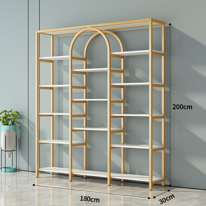 Multi-Function Light Luxury Nail Polish & Skincare Display Shelf for Beauty Salons