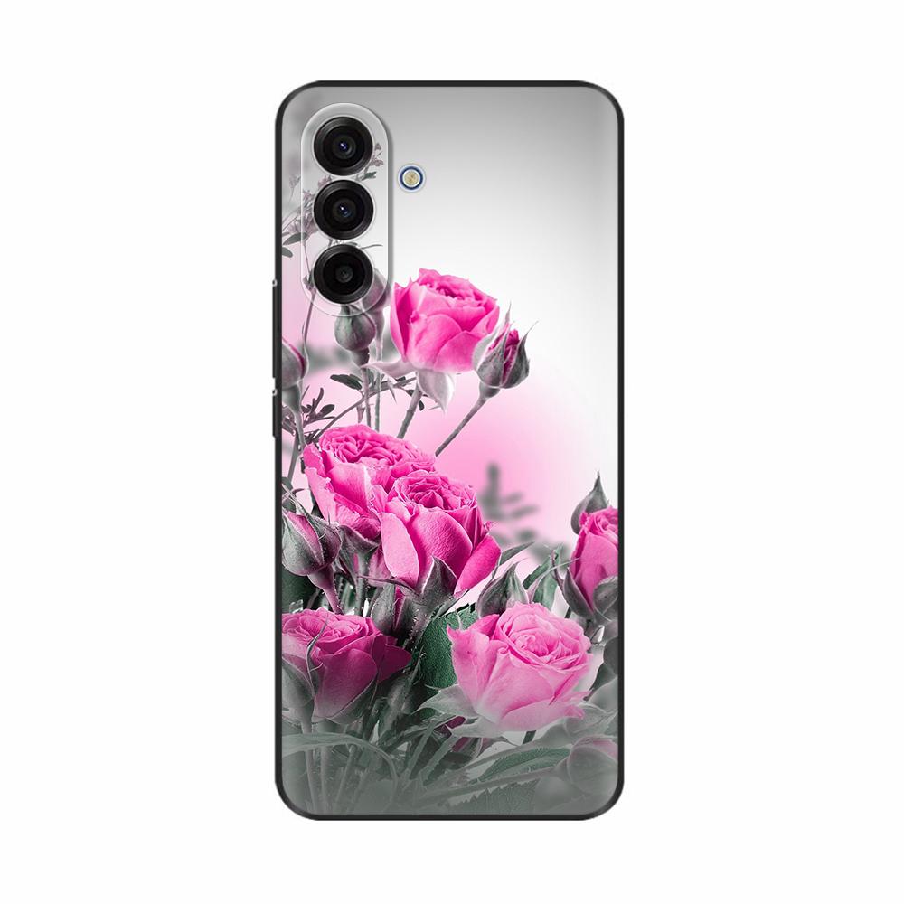 Чехол для Samsung Galaxy A17 5G Цветной Цветочный Чехол Мягкий Силиконовый Чехлы для Телефона Для Samsung A17 Чехол A 17 SamsungA17 Задняя Крышка
