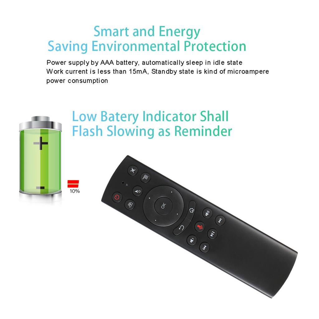 G20S Voice Control 2.4G RF Wireless Air Mouse Gyroscope Wireless for Smart Remote Keyboard For Android TV Box PC
