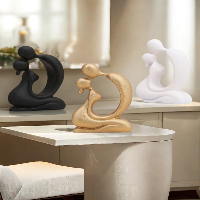 1 шт. Nordic Modern Art Ins Стиль 3 Цвета Целующаяся Пара Смоляные Поделки Декоративные Украшения Дом Спальня